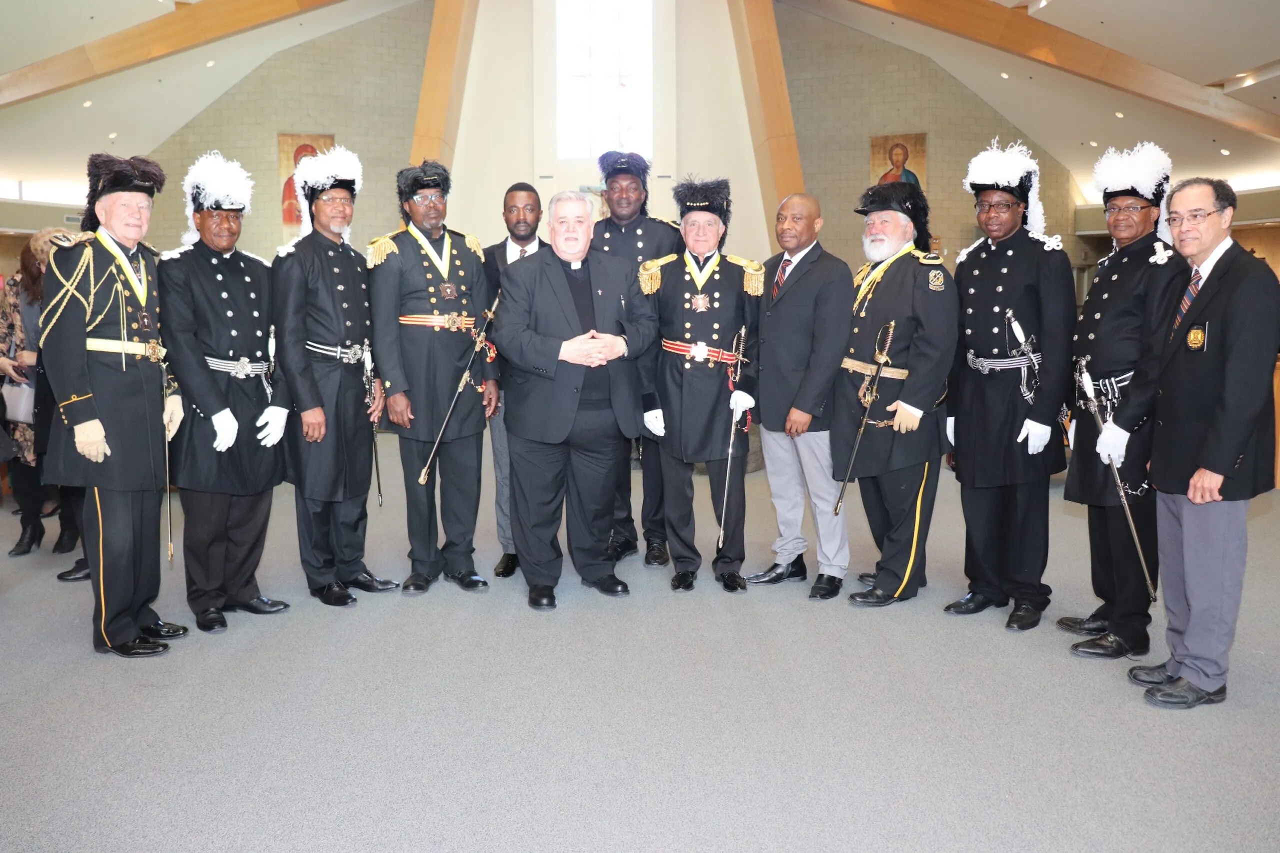 KSJI Commandery 710 — Msgr. Mike and brother Knights, Ontario